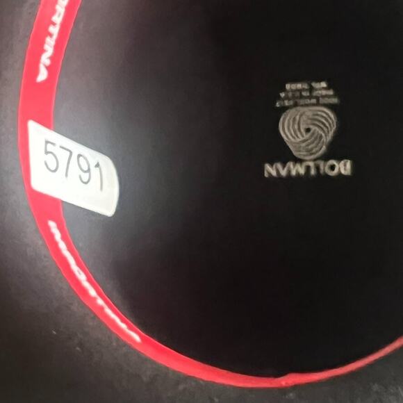 IMPORTINA Dollman Hat Womens Black Roll Up Edge Wool Leather Feathers Trim Vtg - Picture 13 of 13